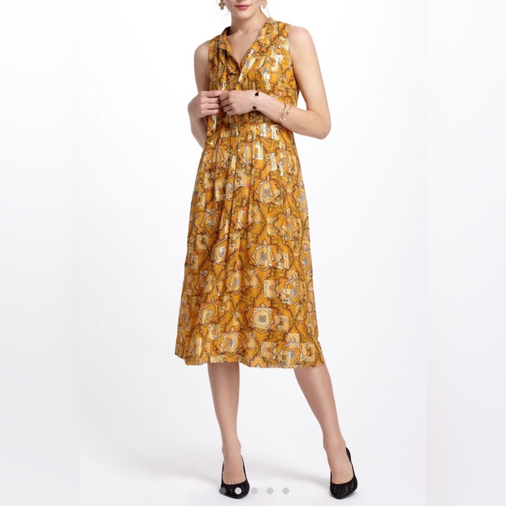Anthropologie Goldspun Paisley Dress